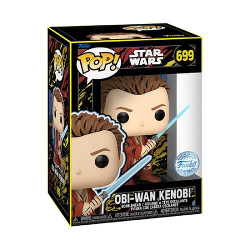 Funko Pop! Star Wars Obi-Wan Kenobi Retro Vinyl Bobblehead Figure, 4.05 inches, The Phantom Menace 25th Anniversary