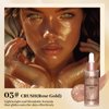 UCANBE Face Body Glitter Liquid Highlighter Illuminator Dewy Drops with Makeup Brush, Makeup Sparkle Shine Luminizer Enhancer Skin Body Shimmer Oil Tint 50ml/1.69oz (03 Rose Gold, Standard)