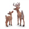 Gemini&Genius Whitetail Deer Animal Toys for Kids, Deer Figurines with Cub, 2Pcs Reindeer Family Woodland Animal Toys, Great for Kids Party Favors, Treasure Box Prizes, Family Fun or Cake Toppers