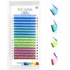 Colored Lash Extensions, 16 Rows Cashmere lash extensions, 0.07 D Curl Lash Extensions, 12-15mm Mix Classic Lash Extensions, Single Lash Extensions for Professional(0.07-D-Ombre 12-15mm)