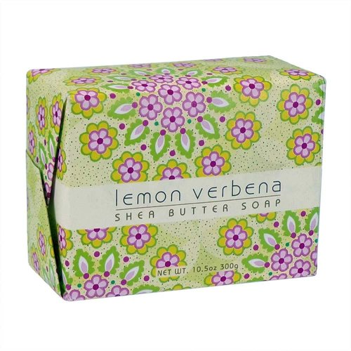 Greenwich Bay Trading Company Shea Butter Soaps with Essential Oils and Natural Extracts 10.5 ounce Block Soap Bar (Lemon Verbena)