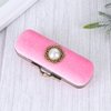 Cabilock Fashion Retro Velvet Lipstick Box Lip Balm Organizer Bag Durable Soft Cosmetic Storage Case with Mirror (Pink)