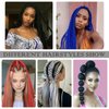 Savasana Rose Red with Tinsel Pre stretched Braiding Hair, 26 Inches Kanekalon Box Braids Hair Extensions, 3 Packs Yaki Texture Braiding Hair Pre stretched