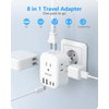 2 Pack European Travel Plug Adapter, LENCENT International Type-C Foldable Power Plug with 4 Outlets, USB C Charger Adaptor, US to Most of Europe EU Iceland Spain Italy France Germany, Cruise Approved
