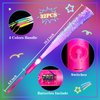 32 Pcs Glow Fiber Wands Sticks Party Favors LED Flashing Wand Glow Sticks Bulk Party Pack Glow in the Dark Party Supplies Fiber Optic Light Wand Sticks Birthday Wedding Favors Football Party Supplies