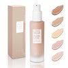 AVVA VISION Liquid Foundation Makeup Natural True Skin Tone Full Coverage Concealer Flawless Complexion Blendable Longwear, 101, 1 fl. oz.