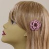 Medium Decorative Hair Comb Rhinestone Crystal Rose Bridal Hair Comb, Pink