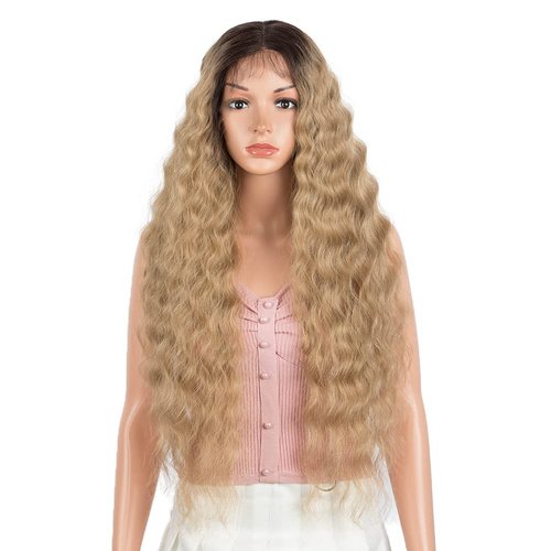 Joedir Lace Front Wigs 30&quot; Long Wavy Synthetic Wig 4.5&quot; Deep Part HD Transparent Lace With Baby H...