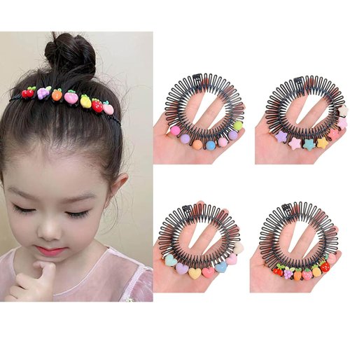 Black Stretchy Full Circles Comb Plastic Circular Hair Comb Stretchy Headband Holder For Women Girls Comb Hair Clips Broken Hair Ar Hair Combs Styling Tools and Appliances