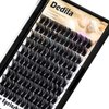 Dedila 120 Pcs Handmade D Curl Makeup Clusters Eye lashes Extensions Mixed 10-12-14-16mm/12-14-16mm/14-16-18mm D Curl Soft and Lightweight Individual false eyelashes Wide Stem (Mixed 14-16-18mm)