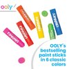 Ooly Chunkies Quick Drying Tempera Paint Sticks for Kids, Classic Colors, Set of 6 Twistable Kids Paint Sticks for Toddlers 2-4 Years, Mess Free Chubby Toddler Paint Sticks [6 Classic Colors]