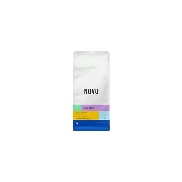 Novo Coffee "Novo Decaf" Medium Roasted Whole Bean Coffee - 5 Pound Bag