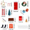 Christmas Fairy Door, Elf Door Christmas Magic Christmas Miniature Dollhouse Accessories Tiny Elf Kit Fairy Tale Decoration DIY Gift for Girls