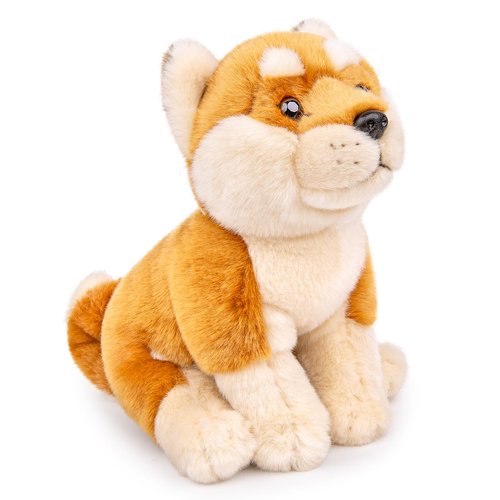 Double Bread Shiba Inu Plush,Shiba Inu Plush Stuffed Animal,Dog Plush Pillow, Soft Animal Gifts for Boys and Girls，Sitting (Brown)