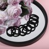 100Pcs Black Hair Ties Ouchless Ponytail Holders, No-metal No Crease Medium Elastic Band for Braids Thick and Curly Hair, Seamless Hair Elastics 1.57”Soft Hair Accessories for Women and Girls