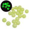 200pcs/pack Soft Rubber Luminous Fishing Beads Round Plastic Rig Glowing Green Beads 10mm Carp Fishing Gear Accessory