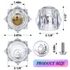 Dreyoo Faucet Handle Compatible with Delta Faucet RP2391, Single Clear Knob Handle Kit with Offset Hole for Shower/Tub, 2-1/2" x 2-1/8" Faucet Knob Replacement, Clear Acrylic Finish (1 Pack)