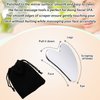 Nuanchu Stainless Steel Gua Sha Facial Tools Guasha for Face Metal Gua Sha Tighten Skin Massage Guasha Beauty Tool for Body Eyes Neck Massager with Travel Pouch Skin Care Gifts(Silver)