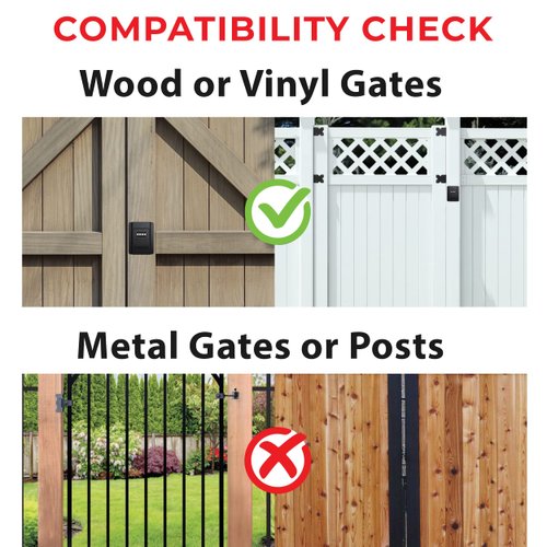 Keyless Gate Lock – Secure Fence Lock and Latch – 2-Way Access – Strong Durable System (Regular – 1-Pack)