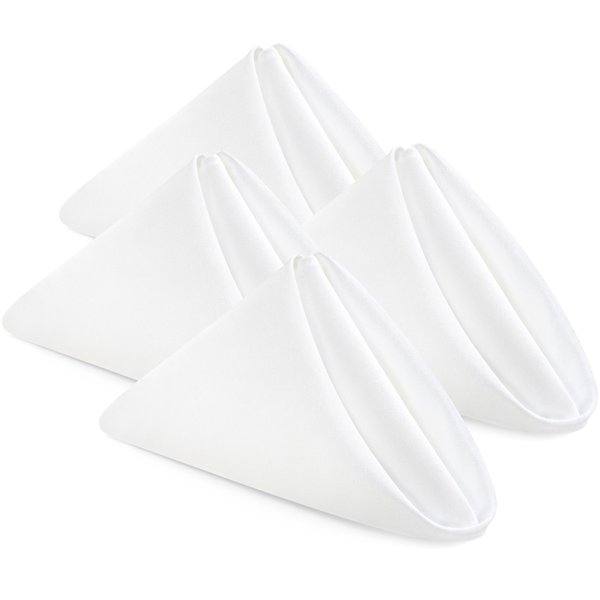 Utopia Home [24 Pack, White] Cloth Napkins 17x17 Inches, 100% Polyester Dinner Napkins with Hemmed Edges, Washable Napkins Ideal for Parties, Weddings and Dinners