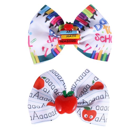 SUPCLIPS Back to School Hair Bow Clips First Day of School Hair Bows Graduation Season Hair Acces...