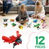 IAMGlobal 12 Packs Mini Animal Building Blocks Toy Set, Party Supplies Gifts Party Favor, 3 in 1 Animals Figures Stem Toys, Birthday, Carnival Prizes