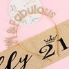 CAVETEE 21st Birthday Crown and Sash，Birthday Headband Gold Princess Tiara Finally 21 Sash and Crown Happy Birthday Sash for 21st Birthday Decorations for Birthday Gifts (gold)