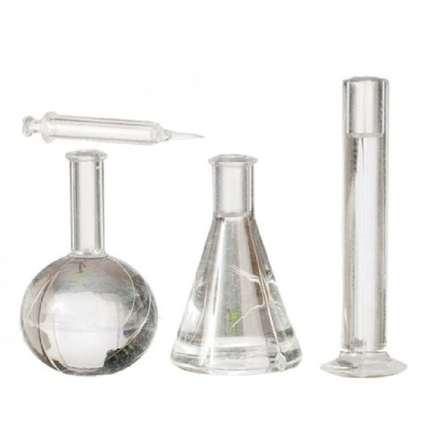 Melody Jane Dolls House Test Tube Beaker Injection Set Chemistry Hospital School Accessory