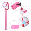 TOSAMZOO 4 Pieces Inflatable Stick Horse Inflatable Horse Head Stick Balloon Funny Stick Horse Toy for Kids Inflatable Horse on a Stick for Birthday Cowboy Party Supplies(37 Inch Brown & Pink)