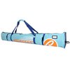 BRUBAKER Champion Combo - Limited Edition - Ski Boot Bag and Ski Bag for 1 Pair of Ski up to 170 cm, Poles, Boots and Helmet - Light Blue Orange