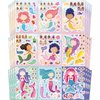 Ozepao 48 Pcs Mermaid Sticker Sheets | Mix and Match Make Your Own Mermaid | Mermaid Party Favors Birthday Decorations for Kids Girls | 16 Designs 3 Each 8.3"x6"