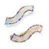 Luxxii - Clear Rhinestone Crystal Hair Barrette Clip Hair Pin (Pack 2, Silver,Gold Tone_E)