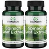 Swanson Spinach Leaf Extract - Herbal Supplement Promoting Overall Health - Green Foods Formula w/Beneficial Thylakoids '&' Chlorophyll - (60 Veggie Capsules, 650mg Each) 2 Pack
