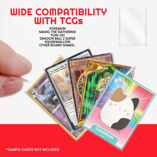 EVORETRO 200 Perfect Fit Sleeves - for Pokemon Card Sleeves, MTG Inner Sleeves, YugiOh, Paldean Fates, Lorcana, One Piece, Dragon Ball. 2.5x3.5 Double Sleeve, Inner Card Sleeves 63.5mm x 88mm