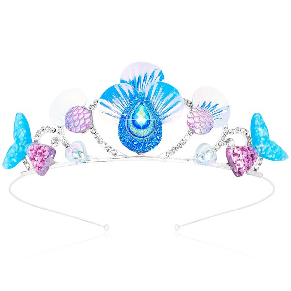 Mermaid Crown for Women, Mermaid Headband Mermaid Birthday Party Decorations Mermaid Party Favors Mermaid Hair Accessories