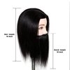 ISHOT Male Mannequin Head,12" Doll Head,Training Head,With 100% Real Human Hair for Hairdressers,Hair Stylists,Cosmetologist,Barber Shop and Cosmetology School Black