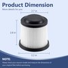 PVF110 Washable Filter Replacement for Black and Decker Pivot Vacuums PHV1810, PHV1210, PHV1410, BDH2000PL, BDH2020FLFH, BDH1620FLFH, Compared to Part # PVF110, 90552433, 90552433-01 (4 Pack)