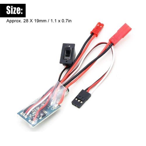 RC Brushed ESC, 30A 4-8V ESC Two Way RC Brushed Motor Speed Controller for 1/16 1/18 1/24 Car Boat (with Brake)