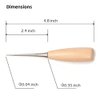 WUTA Leather Craft Awl Tools Leather Hole Punch Tool Sewing Punching Hole Maker Stitching Over Stitch Wood Handle 3 Packs