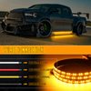 OPPBUY 2PCS 70 Inch LED Running Board Light 12V LED Side Marker Light with Sequential Amber Turn Signal Light &White Courtesy Light,216 LEDs Running Board Strip Light for Trucks Cars Vehicle