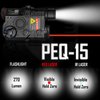 ACTIONUNION Airsoft PEQ-15 IR Laser + Visible Red Laser + White LED Flashlight (Black)