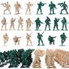 CHAXUNTEN 200PCS Army Men Toy Soldiers, Plastic Army Men Action Figures, 10 Poses Yellow and Green Soldiers Playset for Boys Birthday Gift