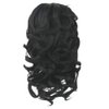Flonding 12" Women's Ponytail Short Curly Claw Clip in Pony Tail Hair Piece Wavy Extension Wig Hairpiece Jaw Clip Hair Extensions (1B)
