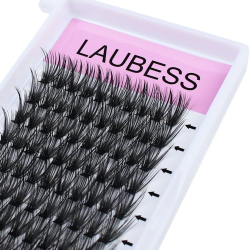 Cluster Lashes 40D D Curl Individual Lashes Clusters Extensions 0.07 Volume DIY Eyelash Extension Natural Look 3D Effect Women Girls Makeup 120pcs (40D-0.07D, 12mm)