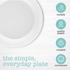 PLASTICPRO 100 Count Disposable 7 Inch White Plastic Plates