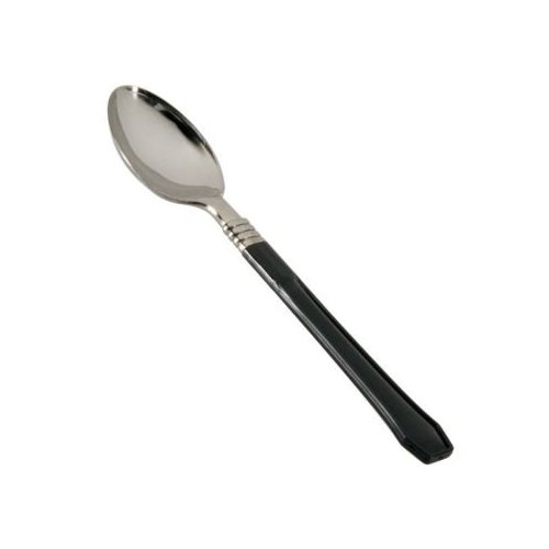 Reflections Duet Elegant Plastic Spoons w/Black Handle 20 Per Pack