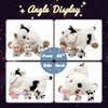 Hopearl LED Plush Cow Lighting Up Stuffed Mommy Cow with 3 Baby Dairy Cows in her Tummy Floppy Stuffed Animal Playset Night Lights Glow in The Dark for Mom Toddlers, 15''