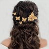 BARTOSI Gold Butterfly Hair Clips Small Butterfly Hair Accessories for Women (Pack of 5)