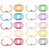 Antner 50PCS Metallic Loose Leaf Binder Rings 1 1/5 Inch Colorful Book Rings, Metal Steel Paper Rings Keychain Key Rings Index Cards Notebook Rings for School Office, 10 Colors