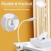 SUNLONG Dorm Room Essential Clip on Light Wall-Mounted, 3 Color Portable Desk Light Mini Clip Lamp, Battery Operation Small Desk Lamp with Clamp, Reading Lights for Books Bunk Bed Headboard Makeup